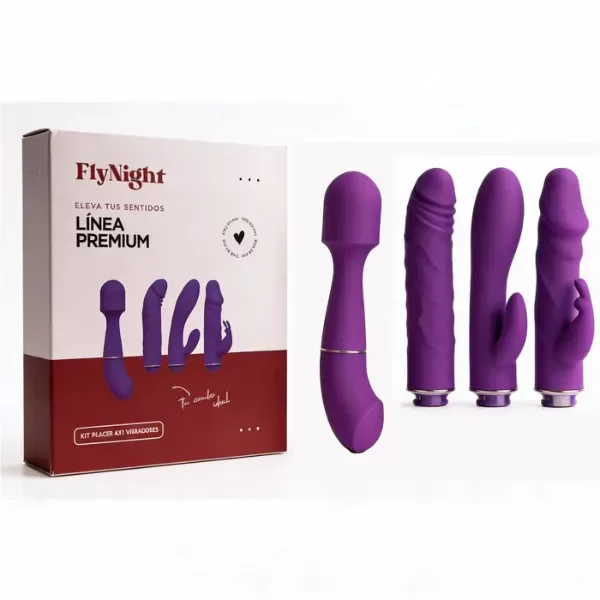 Producto - Linea Premium Kit 4 En 1 - Vibros dobles y Masajeadores Clitoris