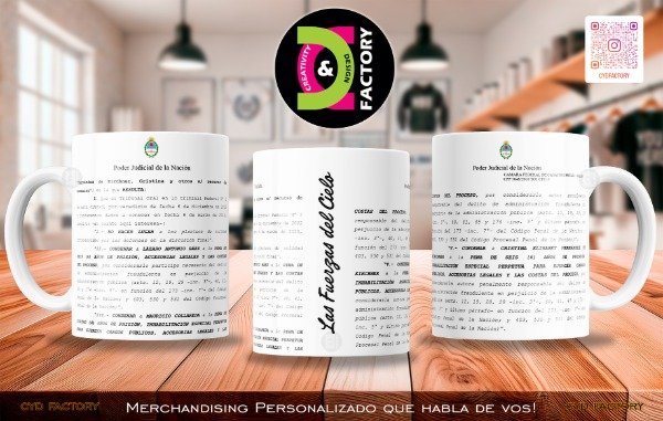 Producto - Taza Meme - Condena Penal Cristina Sentencia - TZ-RT-BL-11OZ-239-MEM-CFK