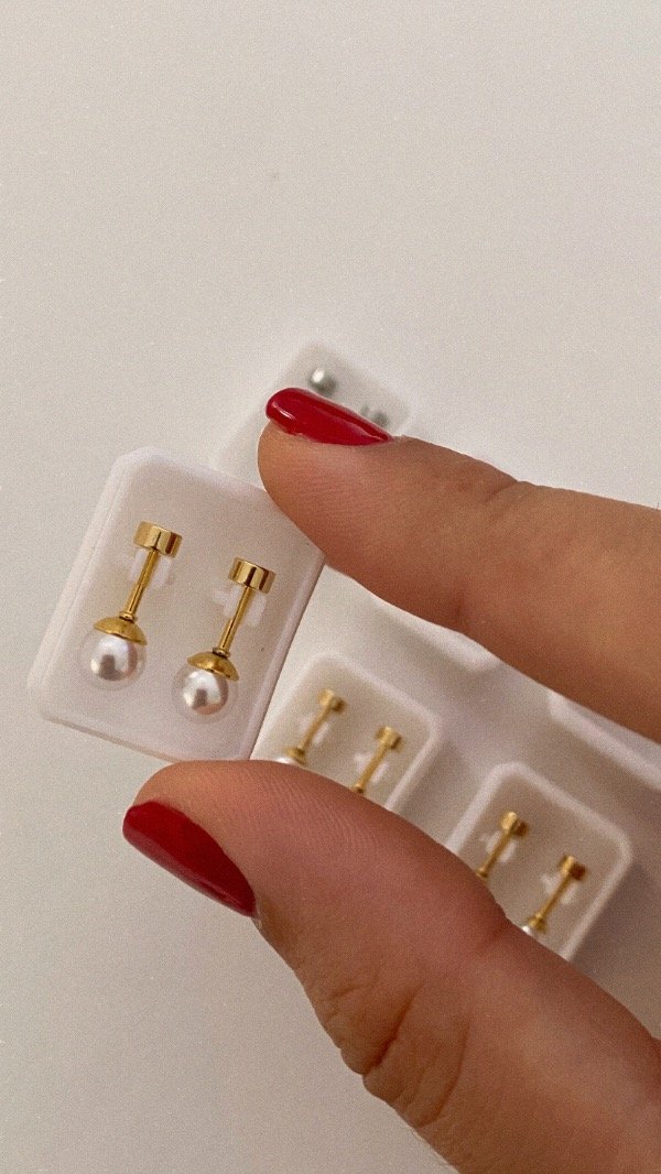 Producto - Abridores perla. Acero dorado. Grande