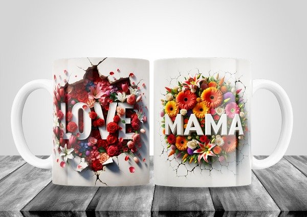 Producto - tazas 3D LOVE del Día de la Madre COD 2376