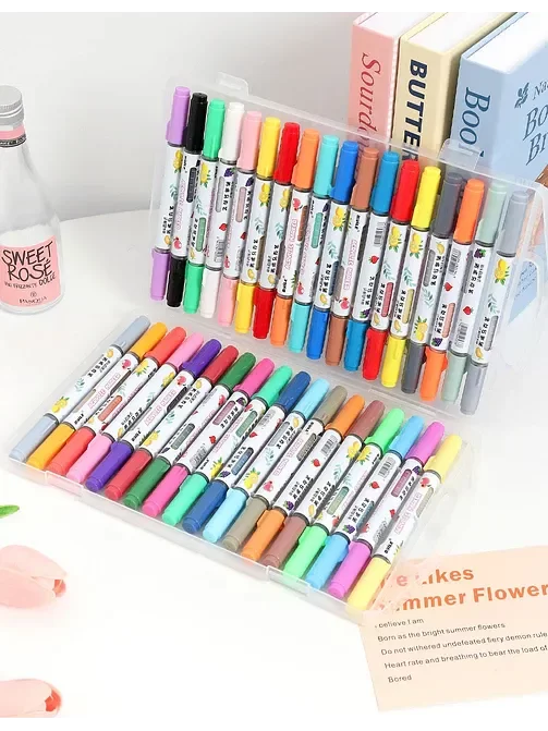 Producto - Marcadores Acrílicos BILE Doble Punta.  36 colores. - 0