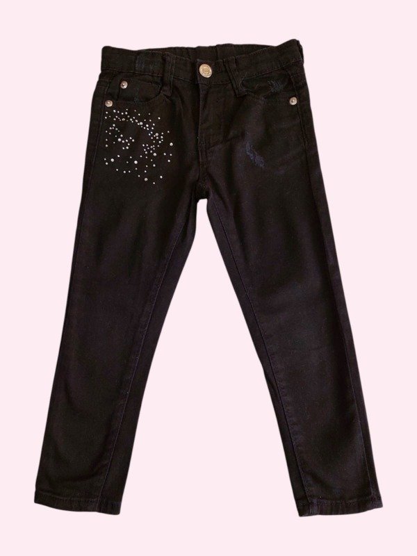 Producto - Pantalon negro con brillos y desgastes Yamp 4 años