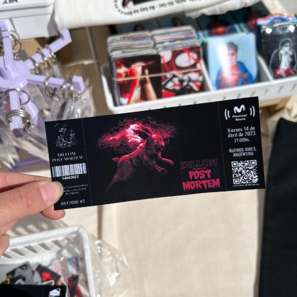 Producto - Entradas de recuerdo 14x6 - DILLOM Post Mortem MOVISTAR 2023