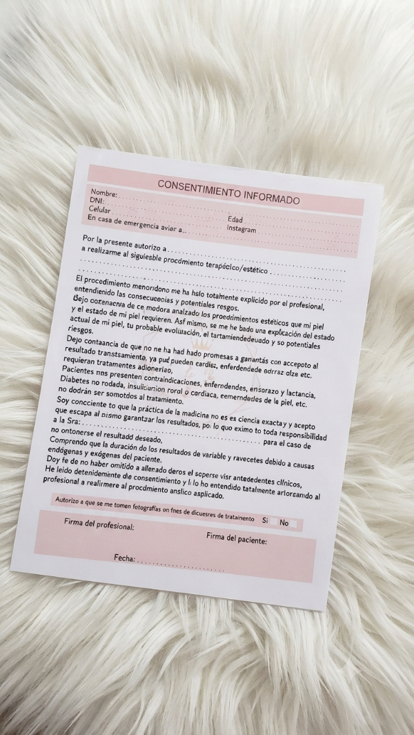 Producto - Talonario Consentimiento informado