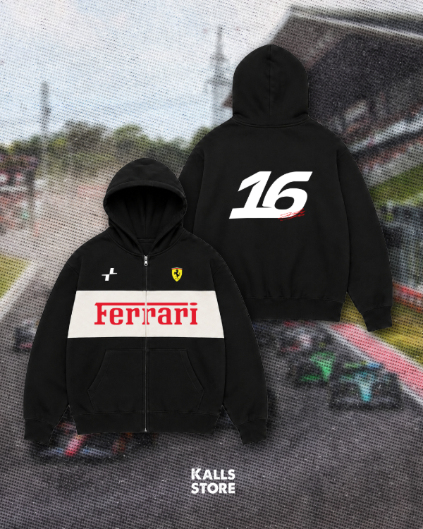 Producto - Campera negra Charles Leclerc Ferrari #16