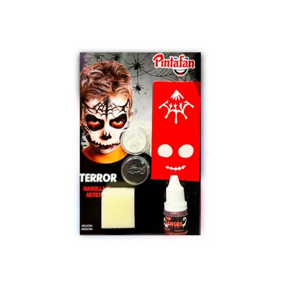 Producto - Kit x2 maquillajes acuarelables y accesorios "TERROR TELARAÑA"