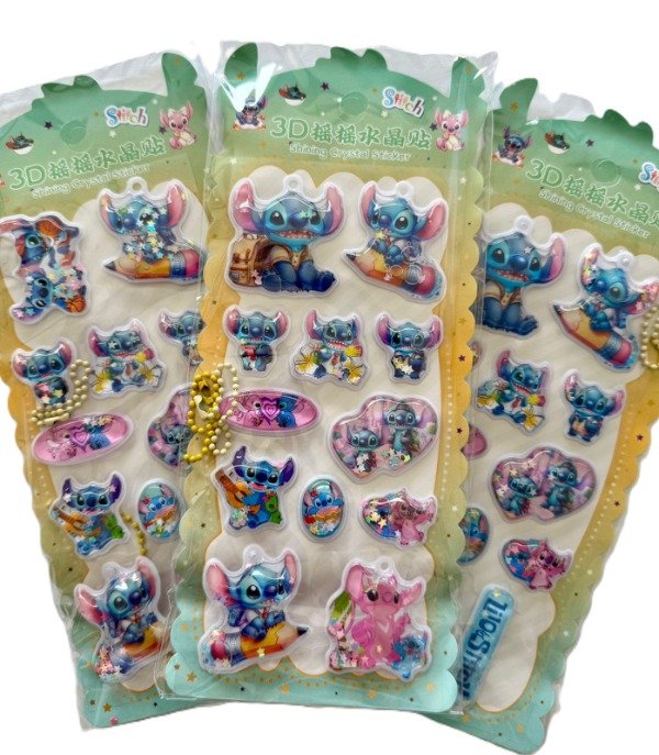 Producto - Stickers 3d con agua Stich- Kuromi