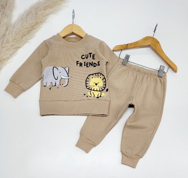 Producto - Conjunto frizado animales beige