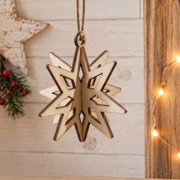 Producto - Estrella 3d 8 cm 3 piezas