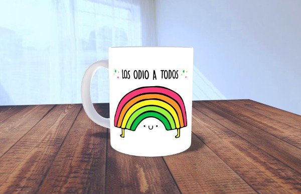 Producto - Taza de ceramica - ARCOIRIS LOS ODIO