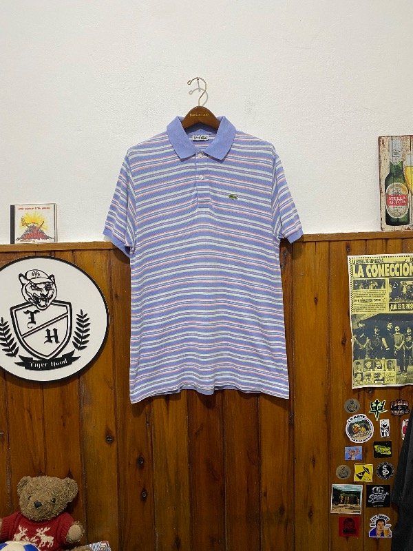 Producto - CHEMISE LACOSTE PIQUÉ RAYADA 80s (L)
