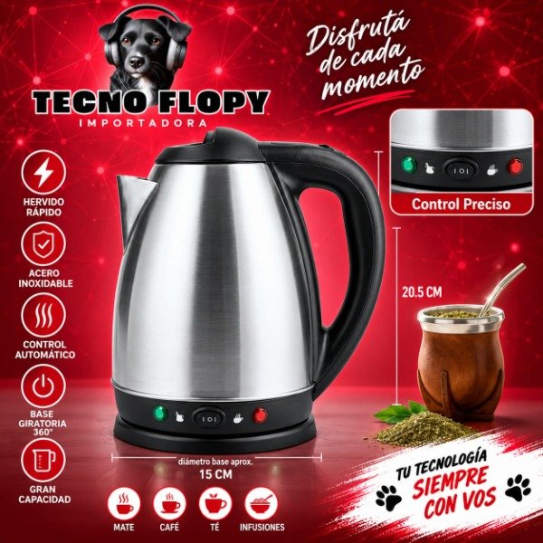 Producto - Pava tetera electrica corte mate dinax