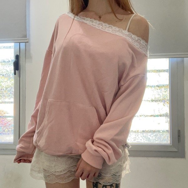 Producto - Buzo rosa off-shoulder