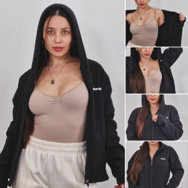 Producto - Campera Modelo Terra corderito Interno color Negra