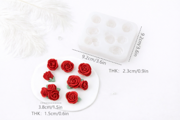 Producto - Rosas y rositas molde de silicona soft