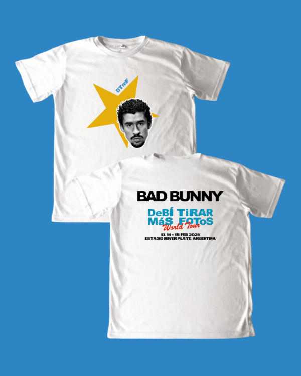 Remera Estrella Amarilla - Bad Bunny (Doble Estampa)