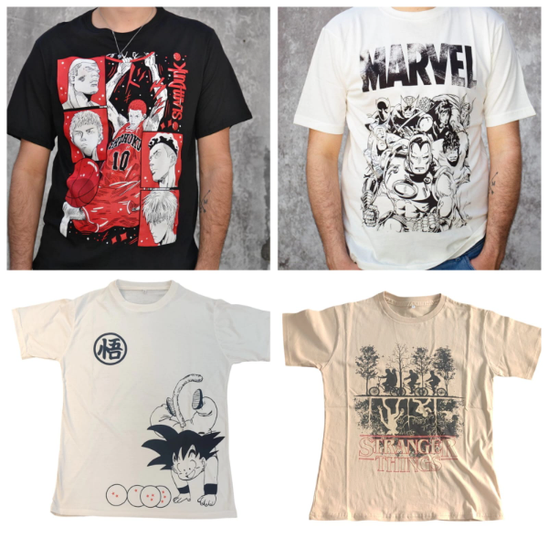 Producto - Remera de algodón Anime Varios 2 (Ingrese para elegir talle)
