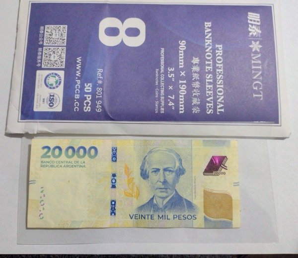 Producto - 50 Sobres semi-rigidos para billetes. 9x19 cm. Marca mingt - 0