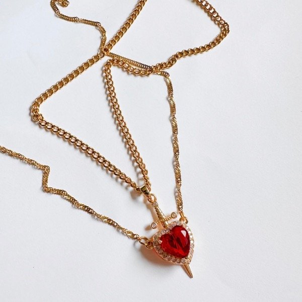 Producto - Corazon espada dorado