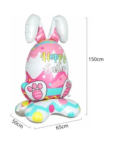 Producto - Globo metalizado silueta "Huevo Felices Pascuas"