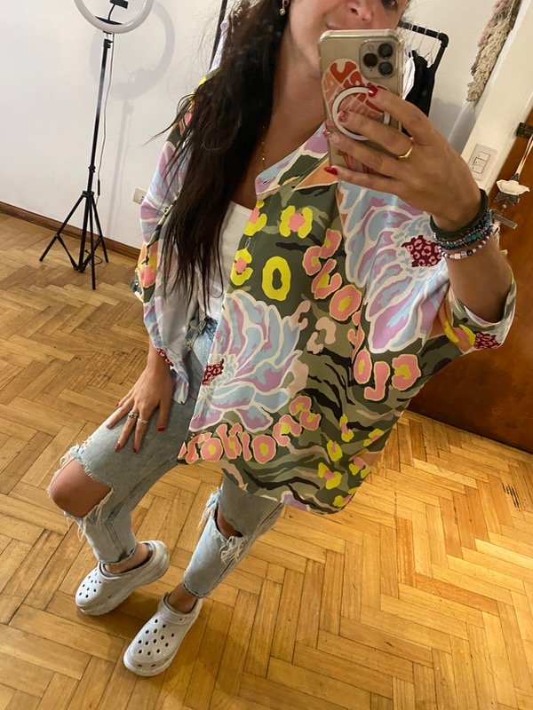 Producto - Maxi camisa estampada