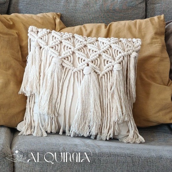 Producto - Funda de Almohadón en Macramé 40x40cm