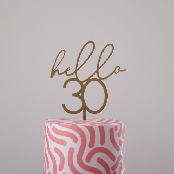 Producto - Cake Topper Hello 30