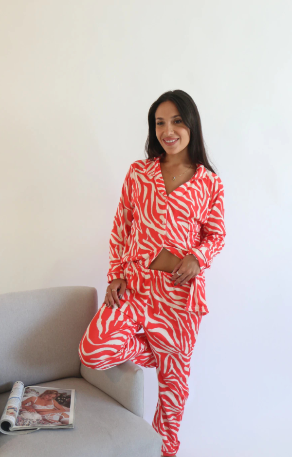 Producto - Pijama camisero cebra