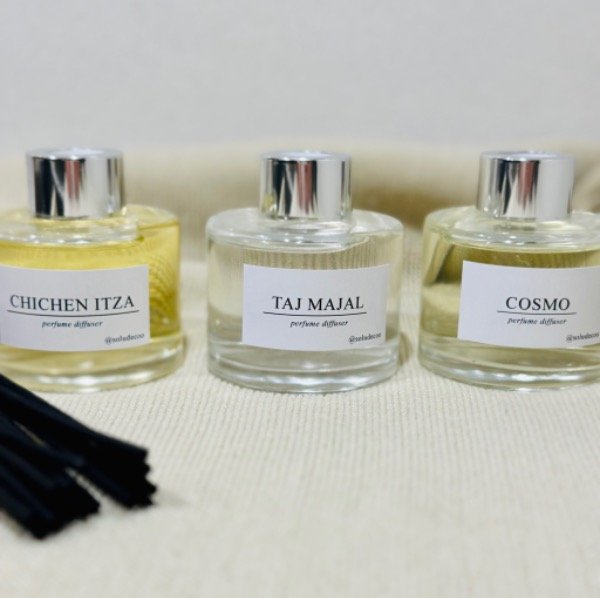 Producto - SUPER PROMO!!!!!  3 DIFUSORES DE VIDRIO CON FLOR DIFUSORA O VARILLAS DE RATTAN