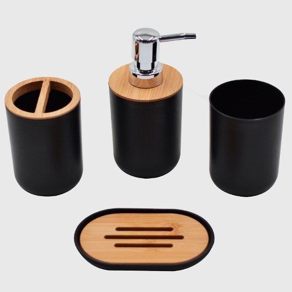 Producto - Set de baño de bambú 4pc