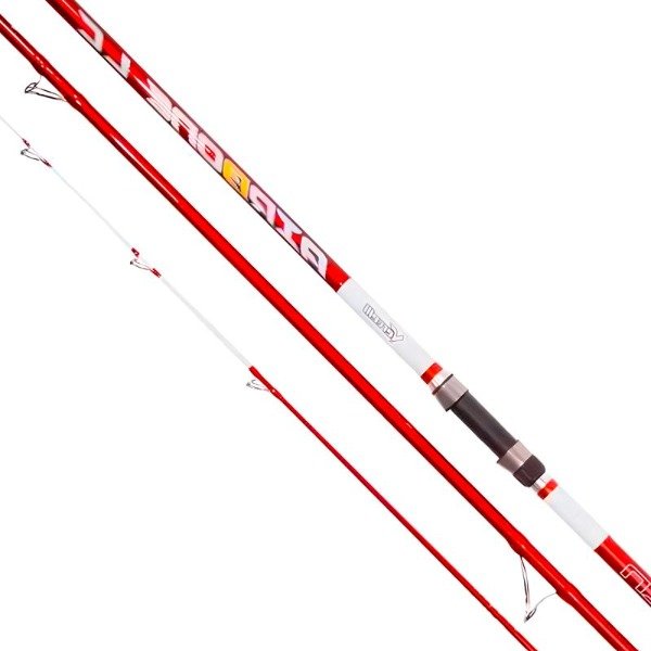 Producto - Caña lance de costa VERCELLI AIRORNE Rojo 4.20 mts. / 3 Tramos 100 - 200 grs.