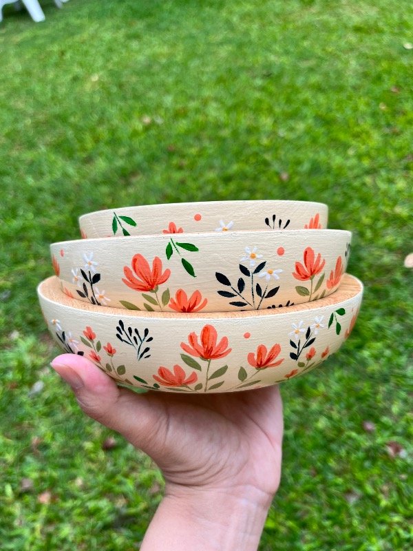 Producto - Set de Fuentes de algarrobo Aleli Naranja