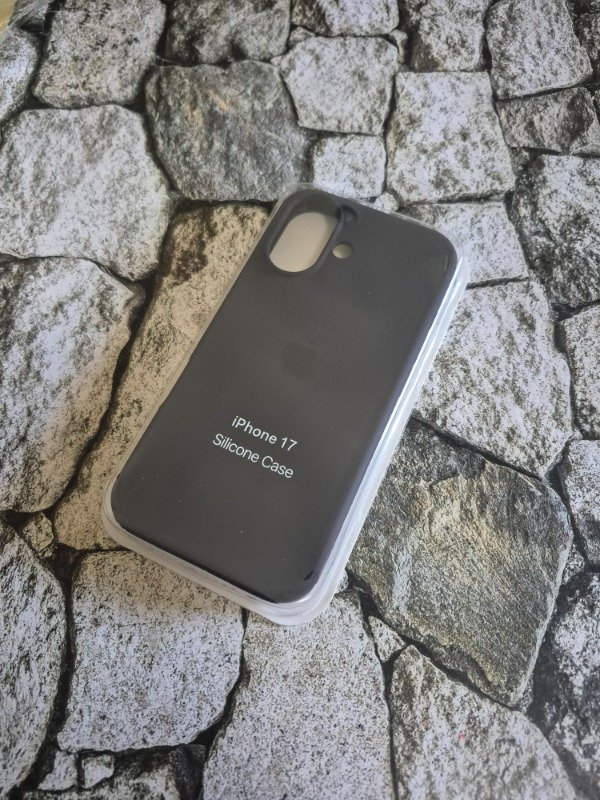 Producto - Funda silicone case logo Iphone 17 violeta oscuro