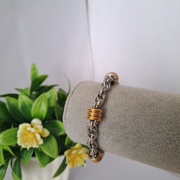 Producto - Pulsera Turbillón Double Dorado   Código: 000540 - 1