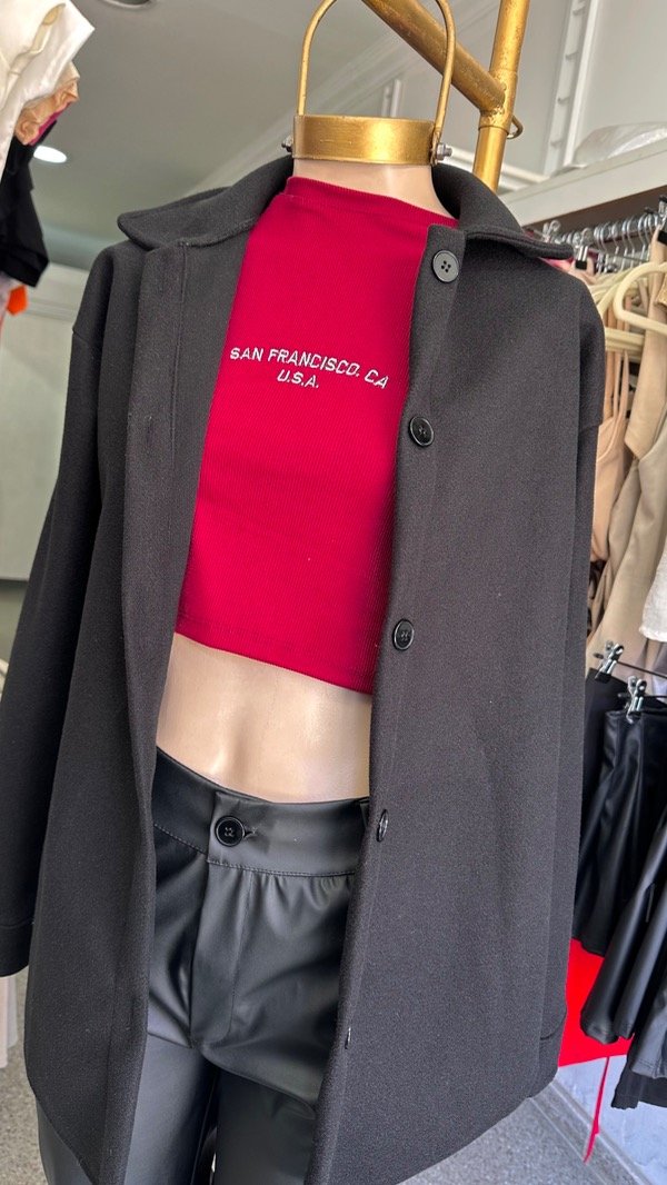 Producto - CAMISACO PAÑO LARGO NEGRO