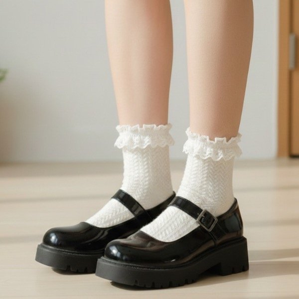 Producto - Medias coquette crema