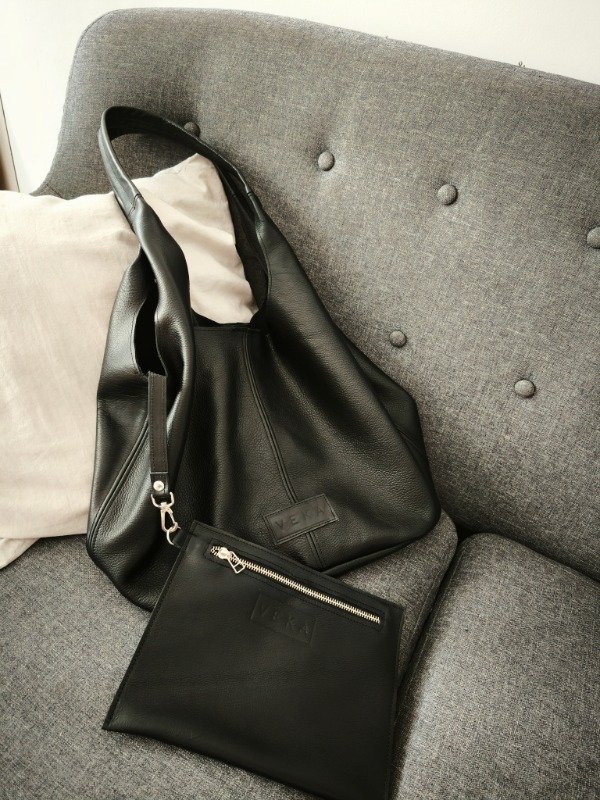 Producto - HABANA BLACK - Tote cuero blandito y liviano