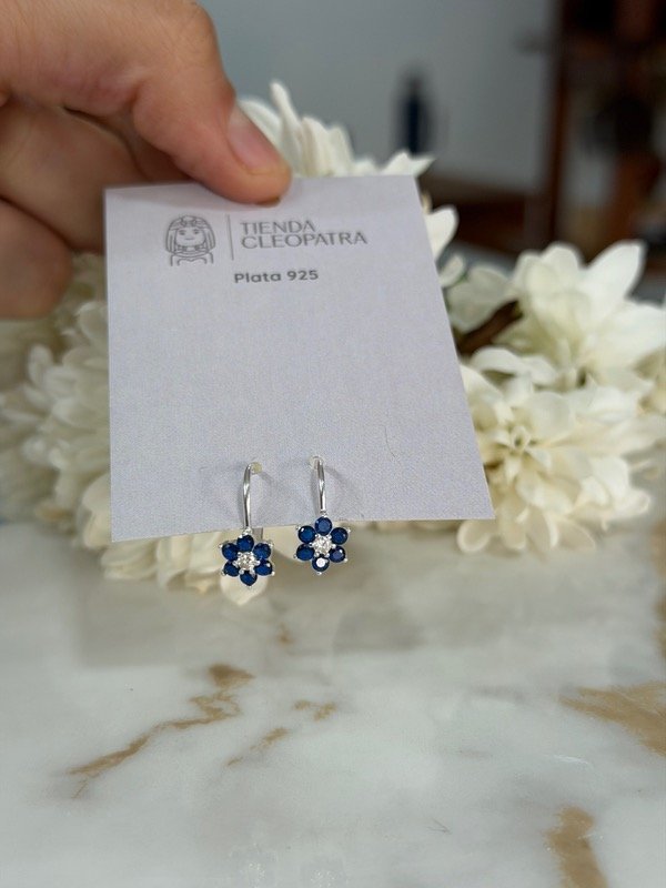 Producto - argollas flor blue - 1
