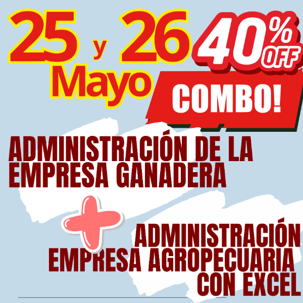 Producto - COMBO 2 CURSOS: Administración Ganadera + Gestión Agropecuaria con Excel
