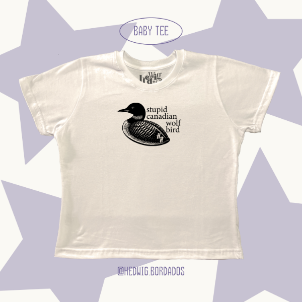 Baby tee stupid canadian wolf bird heated rivalry — imagen 4