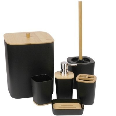 Producto - Set de baño negro cuadrado