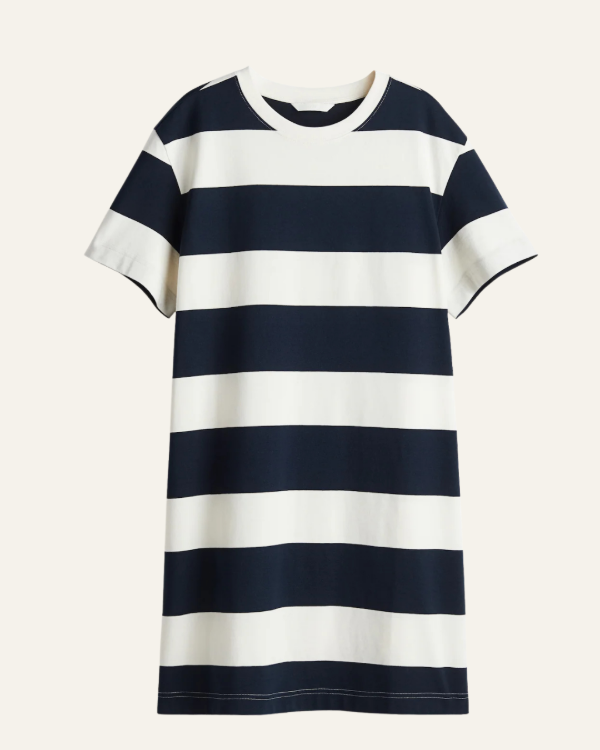 Producto - Remerón HYM rayas anchas mujer azul y blanco