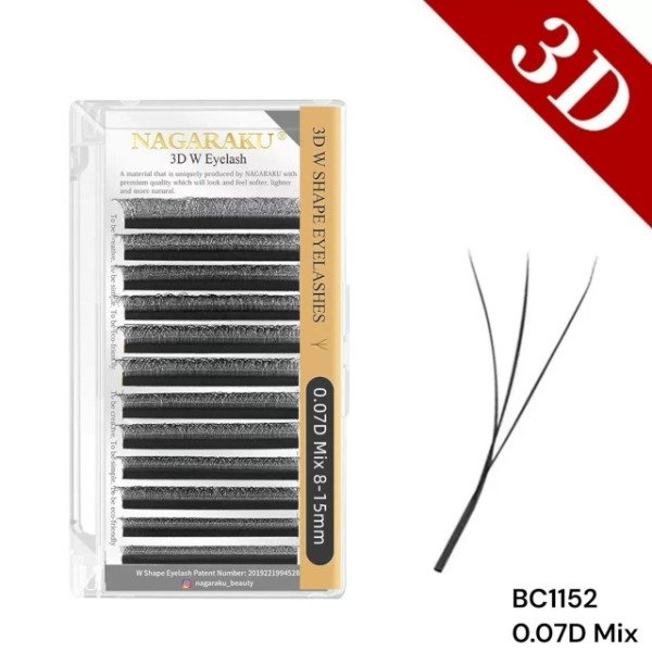 Producto - EXTENCIONES DE PESTAÑAS NAGARAKU 0.07 D MIX 3D