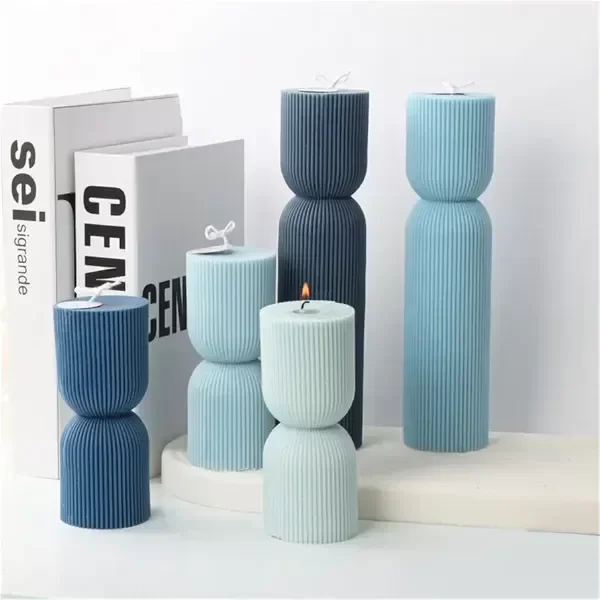 Producto - Molde silicona columna rayada XL