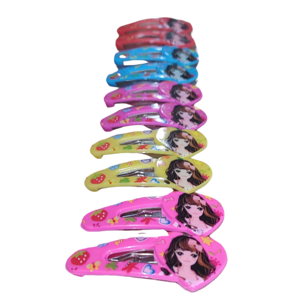 Producto - Hebillas De Pelo Tic Tac Princesas Pack X 10 Niña Mujer - 2