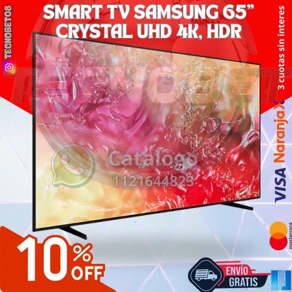 Producto - SMART TV SAMSUNG 65" CRYSTAL UHD 4K, HDR