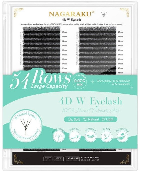 Producto - Pestañas Tecnológicas 4D W 0.07D Mix de 54Rows (filas) - - Nagaraku