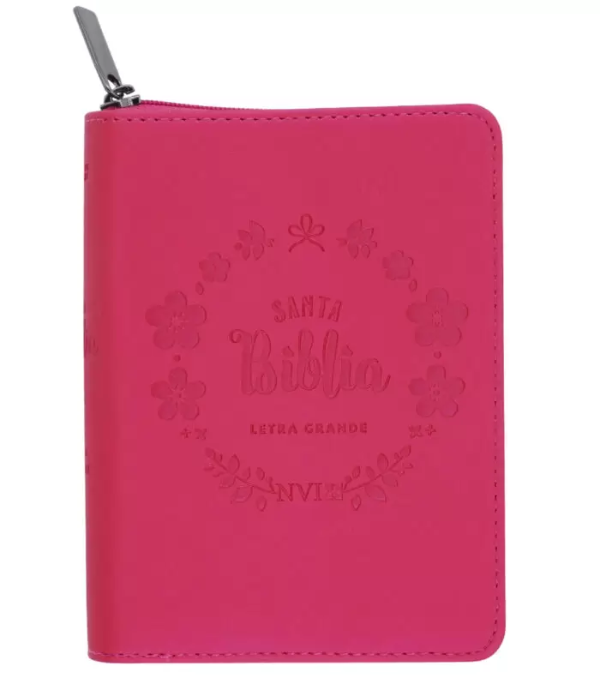 Producto - BIBLIA NVI TAMAÑO BOLSILLO CON CIERRE ROSA