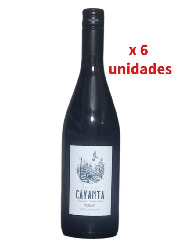Producto - Cayanta - Merlot 2024 Organico x 6 unidades