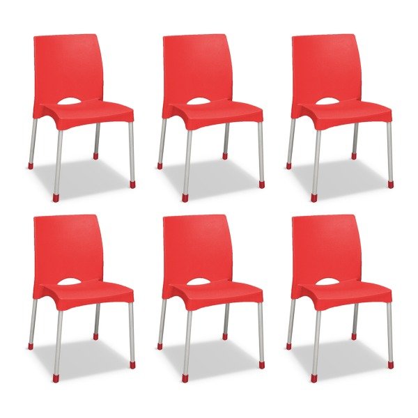 Producto - Set x 6 Sillas Orlando Patas Metálicas Art. 5400